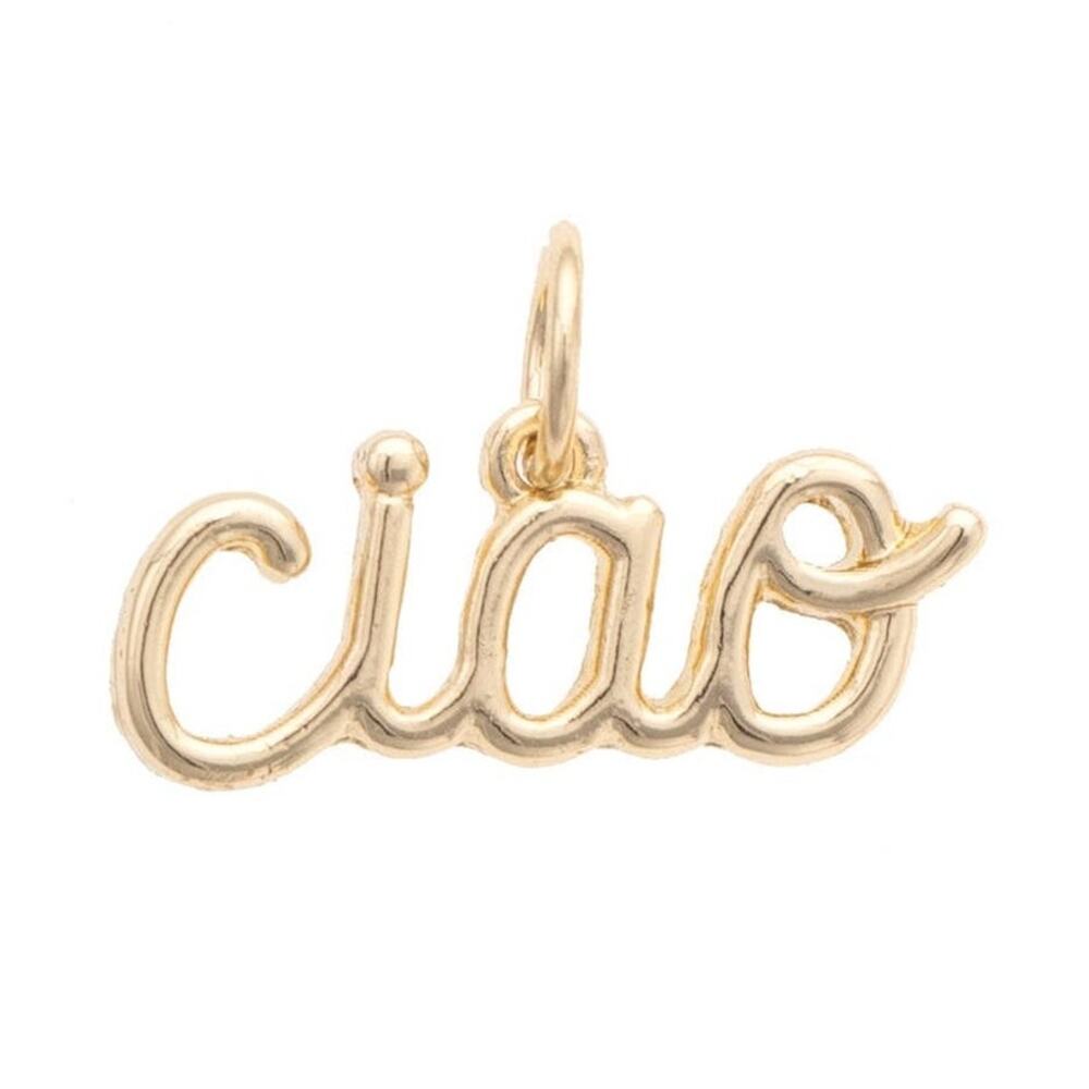 Ciao Cursive Charm – 18K Shiny Gold